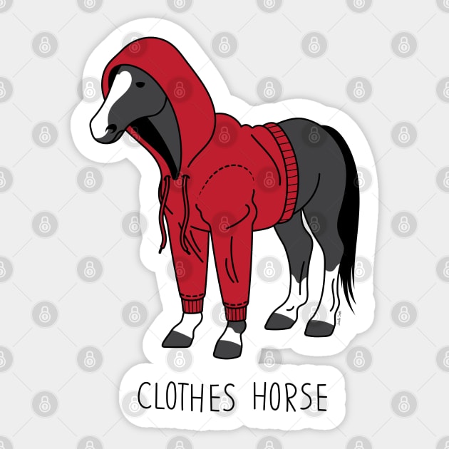 Clothes Horse Red Sticker by JenniferSmith